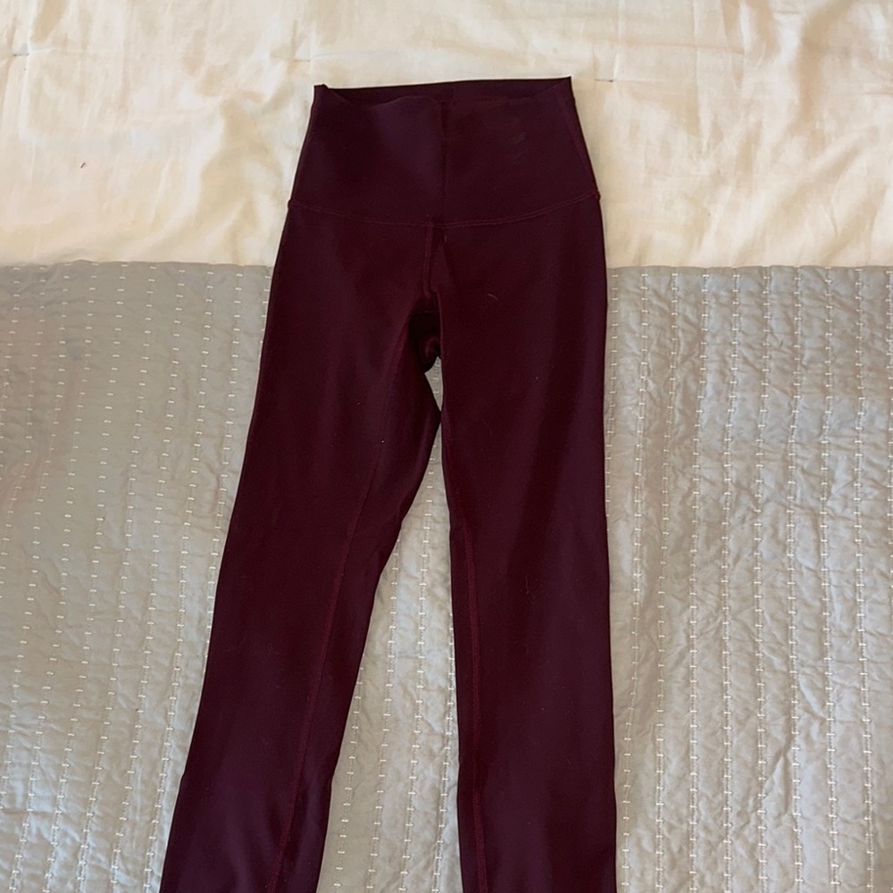 Lululemon Athletica Red Capris High-Waisted Stretch